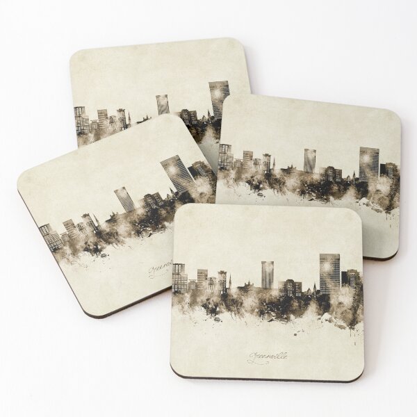 Item preview, Greenville South Carolina Skyline designed and sold by ArtPrints.
