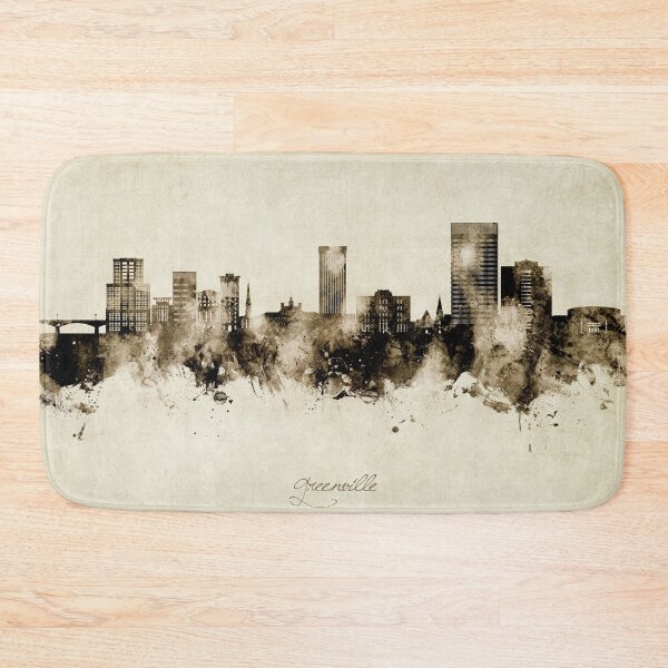 Item preview, Greenville South Carolina Skyline designed and sold by ArtPrints.
