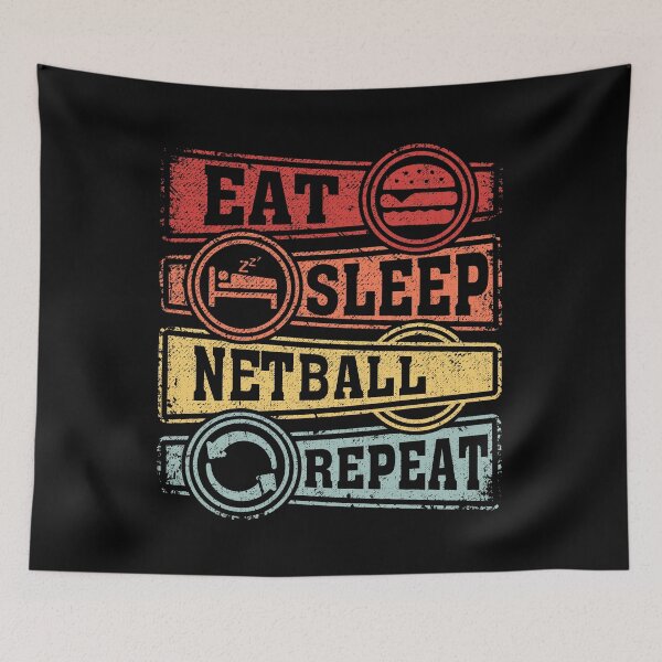 Item preview, Eat Sleep Netball Repeat designed and sold by GabbyKash.