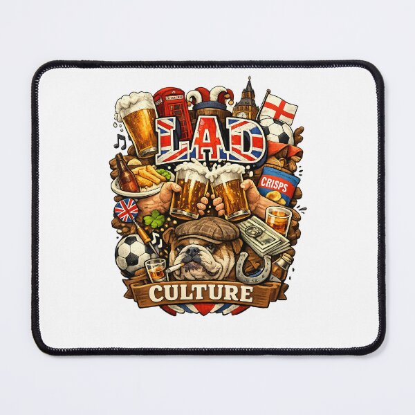 Item preview, Lad Culture Funny British Design – UK Pub Life Beer & Football Humour designed and sold by GarnerSupplyCo.