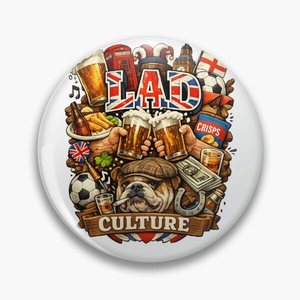 Item preview, Lad Culture Funny British Design – UK Pub Life Beer & Football Humour designed and sold by GarnerSupplyCo.