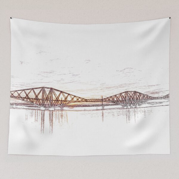 Item preview, Scottish Railway Majesty - Forth Bridge Sketch designed and sold by ArtworkNorth.