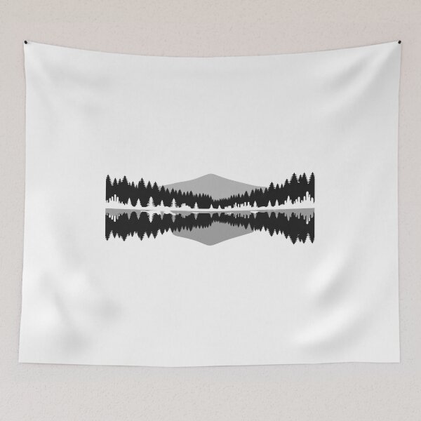 Item preview, Minimalist Reflection of a Forest Landscape designed and sold by ZgoTravel.