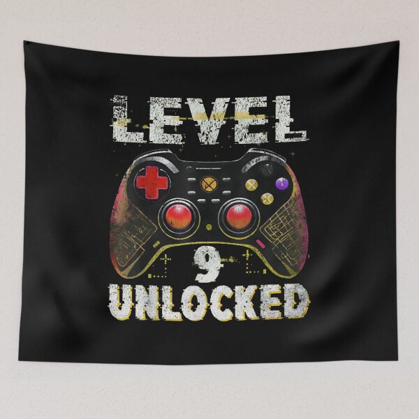 Item preview, Level 9 Unlocked Shirt Funny Video Gamer Geek 9th Birthday designed and sold by OlyvieArt.