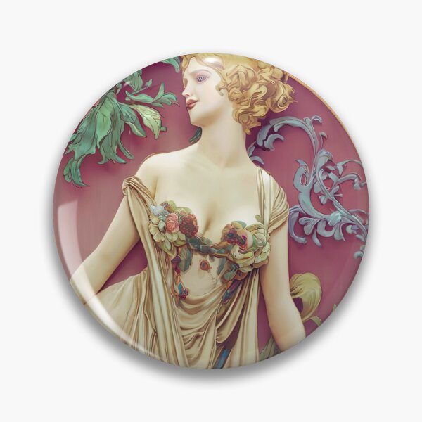 Item preview, Alphonse Mucha Primrose - Vintage Art Nouveau Floral Goddess Poster designed and sold by Tamas Das.