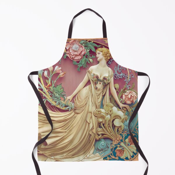 Item preview, Alphonse Mucha Primrose - Vintage Art Nouveau Floral Goddess Poster designed and sold by Tamas Das.