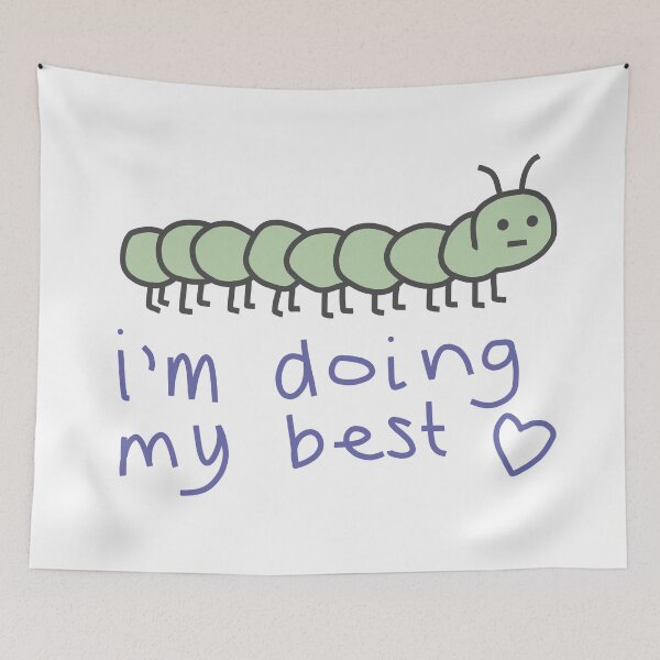 Item preview, Funny Caterpillar Doing His Best Absurdist Humor  designed and sold by ellenhenry.