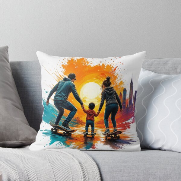 Artikelvorschau, Skateboard Friends Sunset Street Art entworfen und verkauft von InkNovaLab.