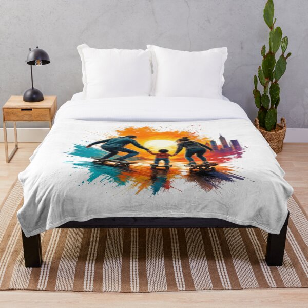 Item preview, Skateboard Friends Sunset Street Art designed and sold by InkNovaLab.