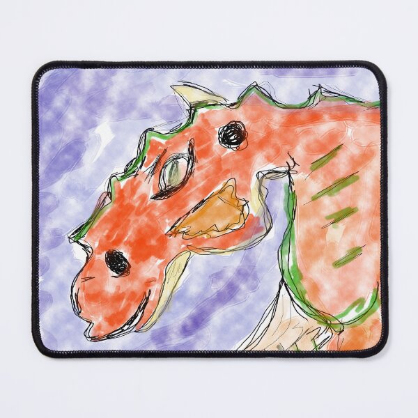 Item preview, Cute Orange Dragon Hand Drawn Fantasy Illustration designed and sold by Kapsula2023.