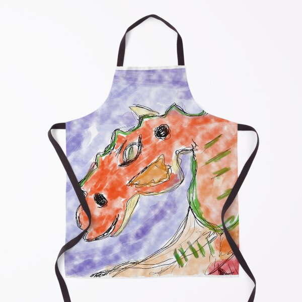 Item preview, Cute Orange Dragon Hand Drawn Fantasy Illustration designed and sold by Kapsula2023.