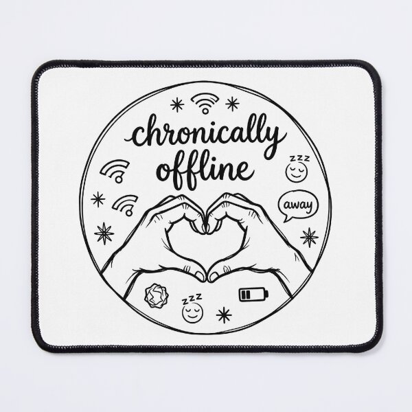 Item preview, Chronically Offline: Minimalist Digital Detox Art designed and sold by MalisoStickers.