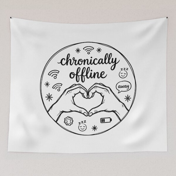 Item preview, Chronically Offline: Minimalist Digital Detox Art designed and sold by MalisoStickers.