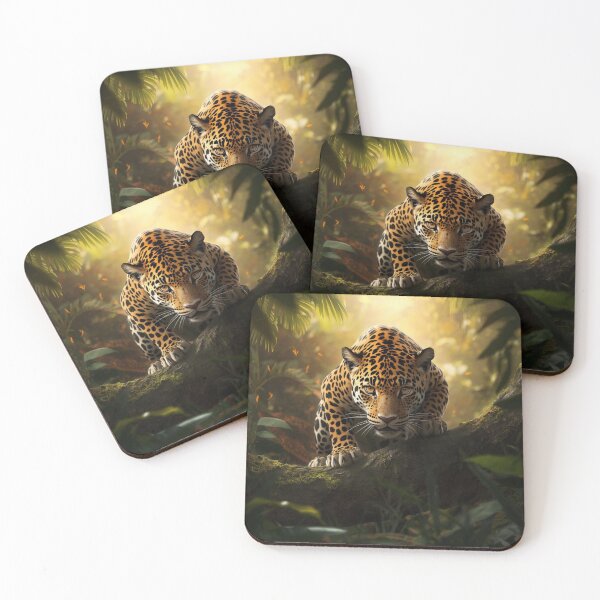 Item preview, Hyper Realistic Jaguar In a Jungle designed and sold by Pink-Blossoms.