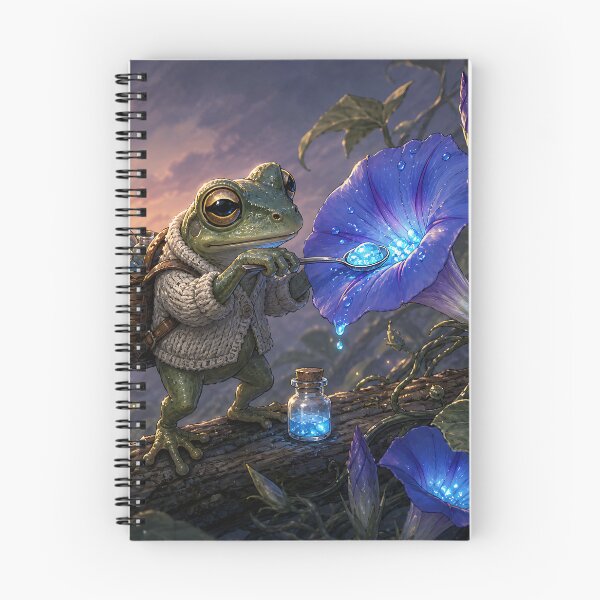 Item preview, Bioluminescent Foraging - Cute Cottagecore Frog designed and sold by bapupa.