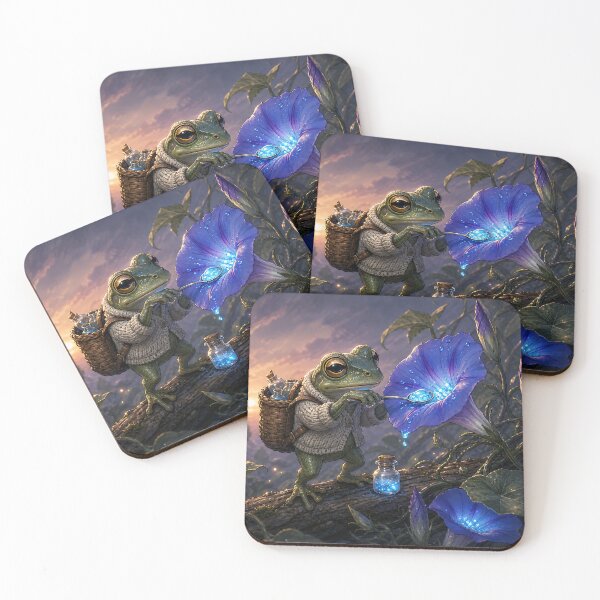 Item preview, Bioluminescent Foraging - Cute Cottagecore Frog designed and sold by bapupa.