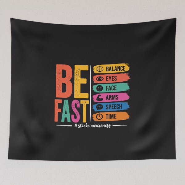 Item preview, Stroke Awareness BE FAST Vintage Healthcare Support Design designed and sold by kiralynstration.