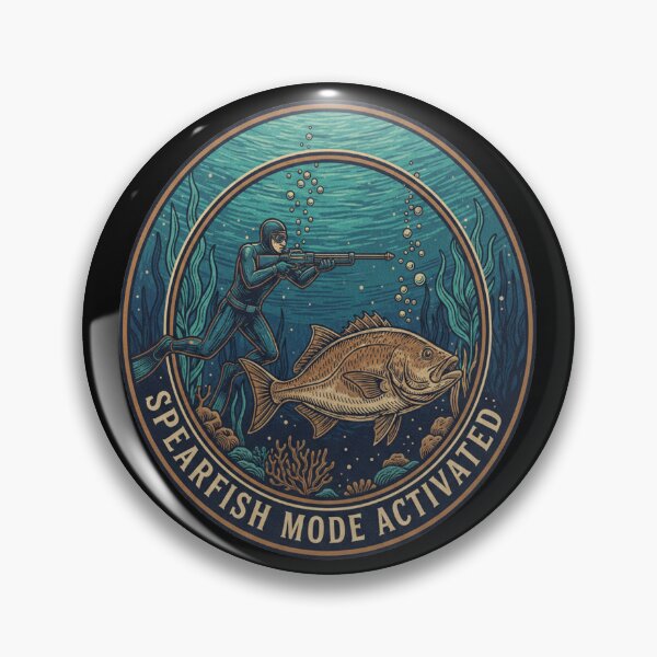Item preview, Spearfish Mode Activated — Vintage Diver Badge T-Shirt designed and sold by ArthUpscale.