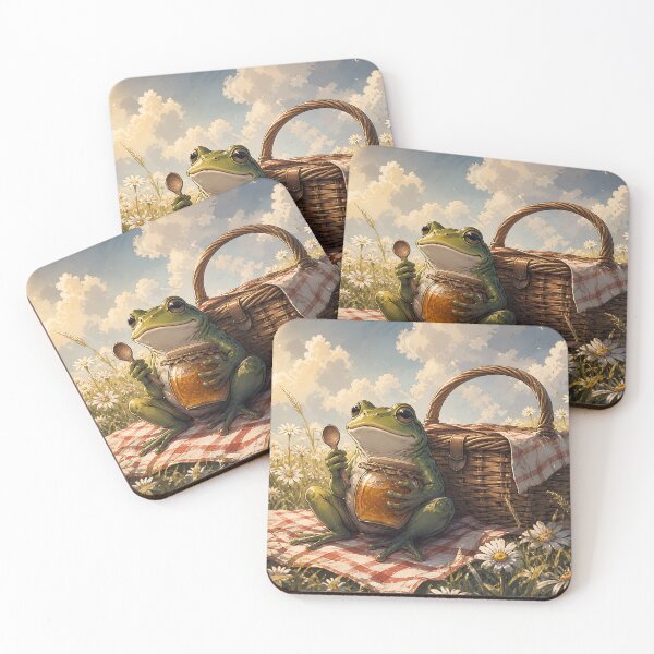 Item preview, Breakfast in the Meadow - Cute Cottagecore Frog designed and sold by bapupa.