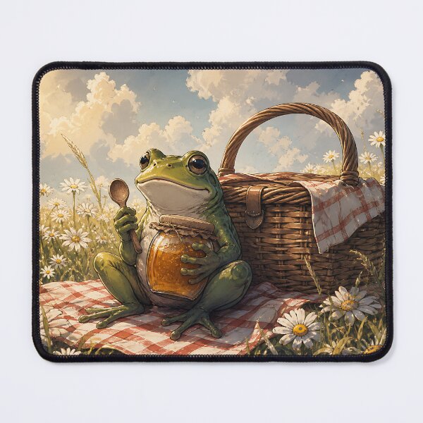 Item preview, Breakfast in the Meadow - Cute Cottagecore Frog designed and sold by bapupa.