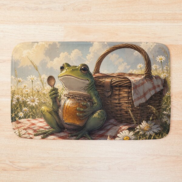 Item preview, Breakfast in the Meadow - Cute Cottagecore Frog designed and sold by bapupa.