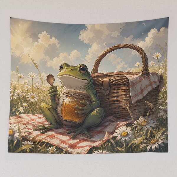 Item preview, Breakfast in the Meadow - Cute Cottagecore Frog designed and sold by bapupa.