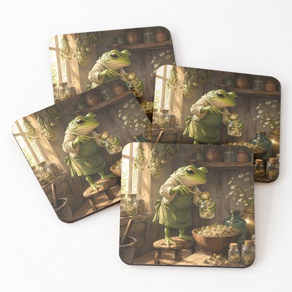 Item preview, The Herbalist's Pantry - Cute Cottagecore Frog designed and sold by bapupa.