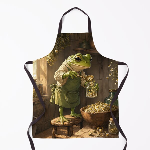 Item preview, The Herbalist's Pantry - Cute Cottagecore Frog designed and sold by bapupa.