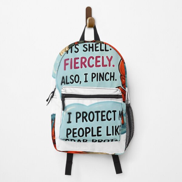 Item preview, Cancer Protects People Fiercely Funny Crab Zodiac Sticker designed and sold by Zodiac Celestial Art.