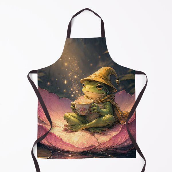 Item preview, The Star-Lotus Tea Party - Cute Cottagecore Frog designed and sold by bapupa.