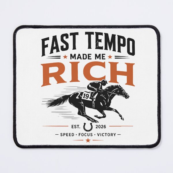 Item preview, Funny Horse Racing Fast Tempo Made Me Rich Race Day Design designed and sold by kiralynstration.