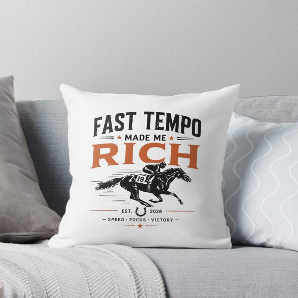 Item preview, Funny Horse Racing Fast Tempo Made Me Rich Race Day Design designed and sold by kiralynstration.