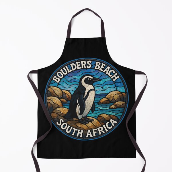 Item preview, Boulders Beach South Africa Penguin Stained Glass designed and sold by TomFrontierArt.