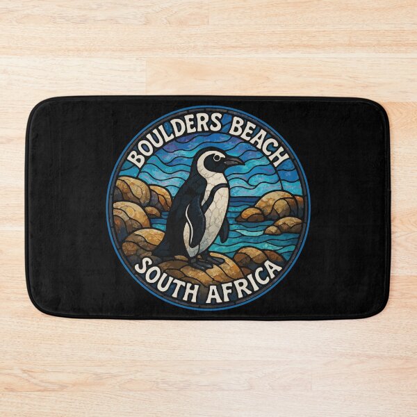 Item preview, Boulders Beach South Africa Penguin Stained Glass designed and sold by TomFrontierArt.