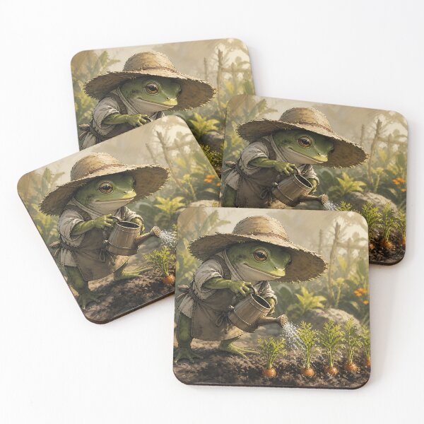 Item preview, The Vegetable Patch - Cute Cottagecore Frog designed and sold by bapupa.