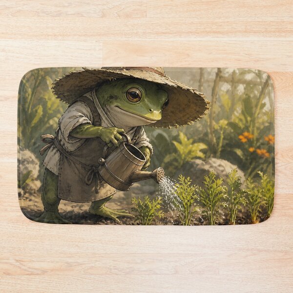 Item preview, The Vegetable Patch - Cute Cottagecore Frog designed and sold by bapupa.