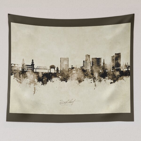 Item preview, Sylhet Bangladesh Skyline designed and sold by ArtPrints.