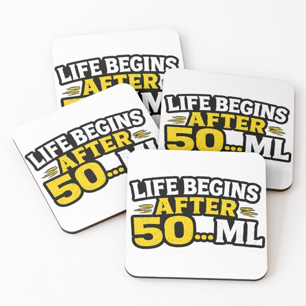 Item preview, Life Begins After 50 ML Funny Vodka Birthday Design designed and sold by PLEYBAN.