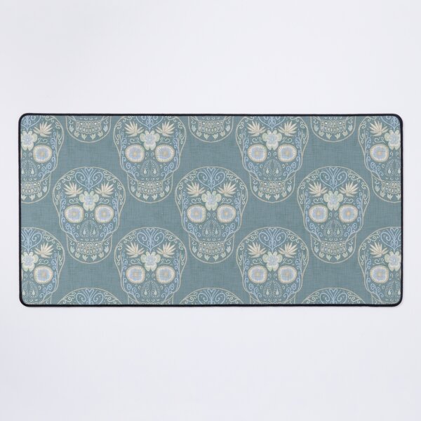 Item preview, Dusty blue Day Of The Dead Skulls designed and sold by Anne Londez Studio.