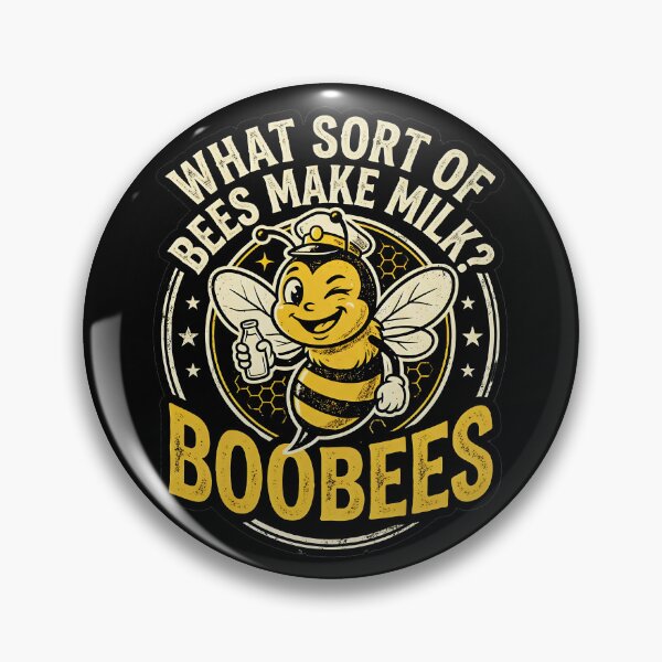 Item preview, What sort of bees make milk? Boobees! Funny retro bee dad joke designed and sold by KHWD.