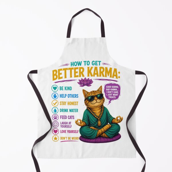 Item preview, Better Karma Cat – Funny Zen Cat T-Shirt with Attitude designed and sold by Aimetoi.