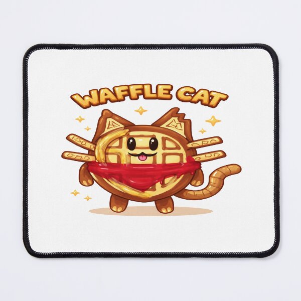 Item preview, Waffle Cat Cute Character, Funny Food Animal Design designed and sold by Teds-Shop.