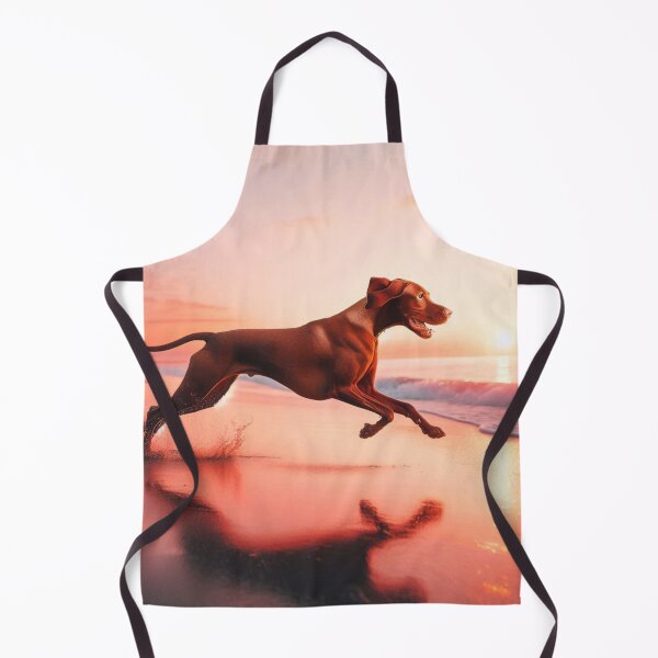 Item preview, Vizsla Dog at Sunset – Beach Run Art designed and sold by Dogandesighn.