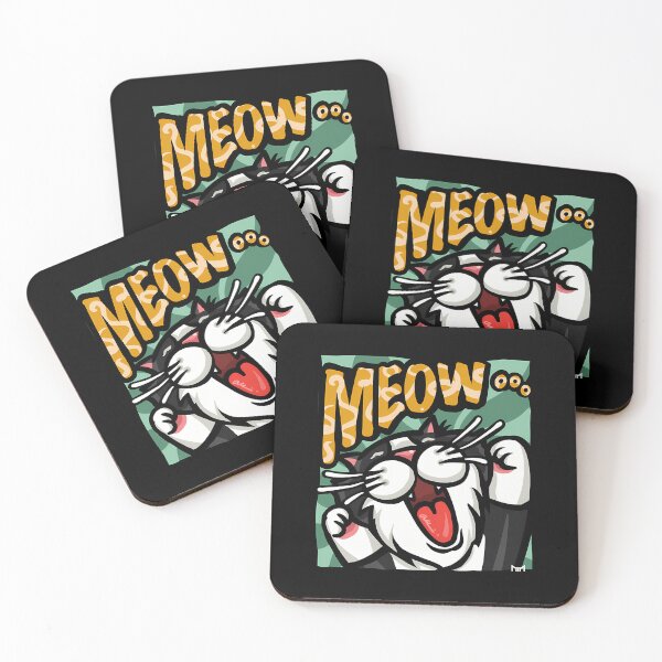 Item preview, Energetic Meow Tuxedo Cat Comic Pop Art designed and sold by Paidobento.