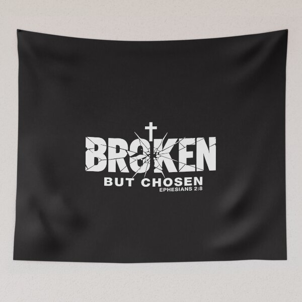 Item preview, Broken But Chosen Ephesians 2 8 Christian Faith Cross Design designed and sold by kiralynstration.