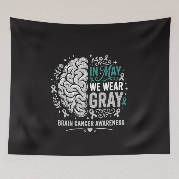 Item preview, Brain Cancer Awareness In May We Wear Gray Grey Ribbon designed and sold by kiralynstration.