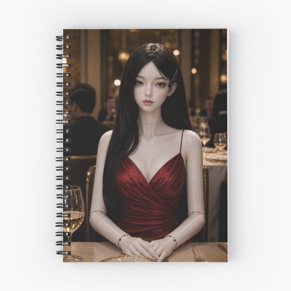 Item preview, Elegant Artificial Beauty in Red – Luxury Doll Portrait designed and sold by SEIMEI2025.