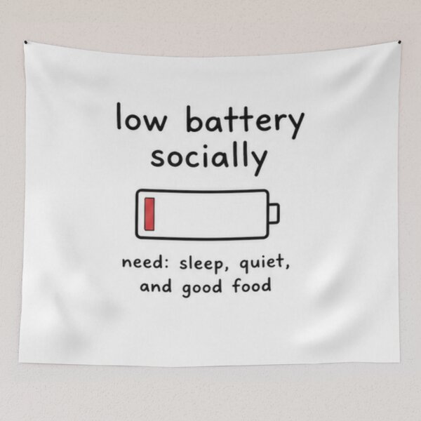 Item preview, Low social battery quote designed and sold by fadeinkstudio.