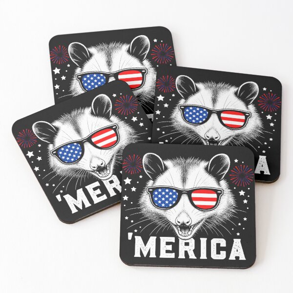 Item preview, Funny Possum Merica 4th of July Sunglasses Opossum designed and sold by will freed18.