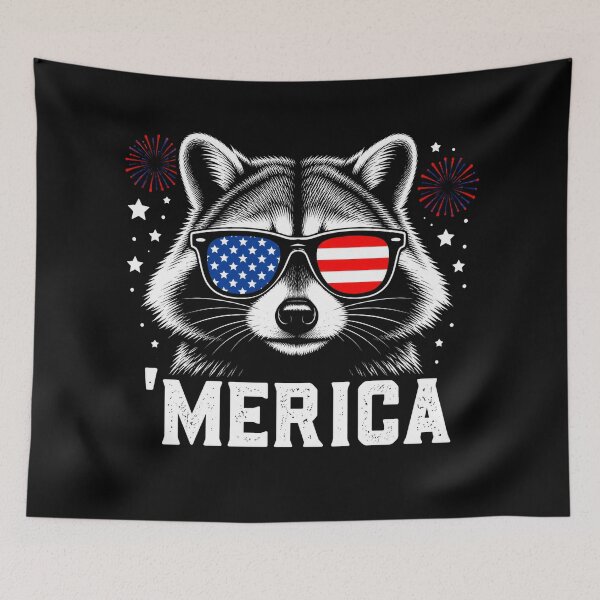 Item preview, Funny Raccoon Merica 4th of July Sunglasses Raccoon designed and sold by will freed18.